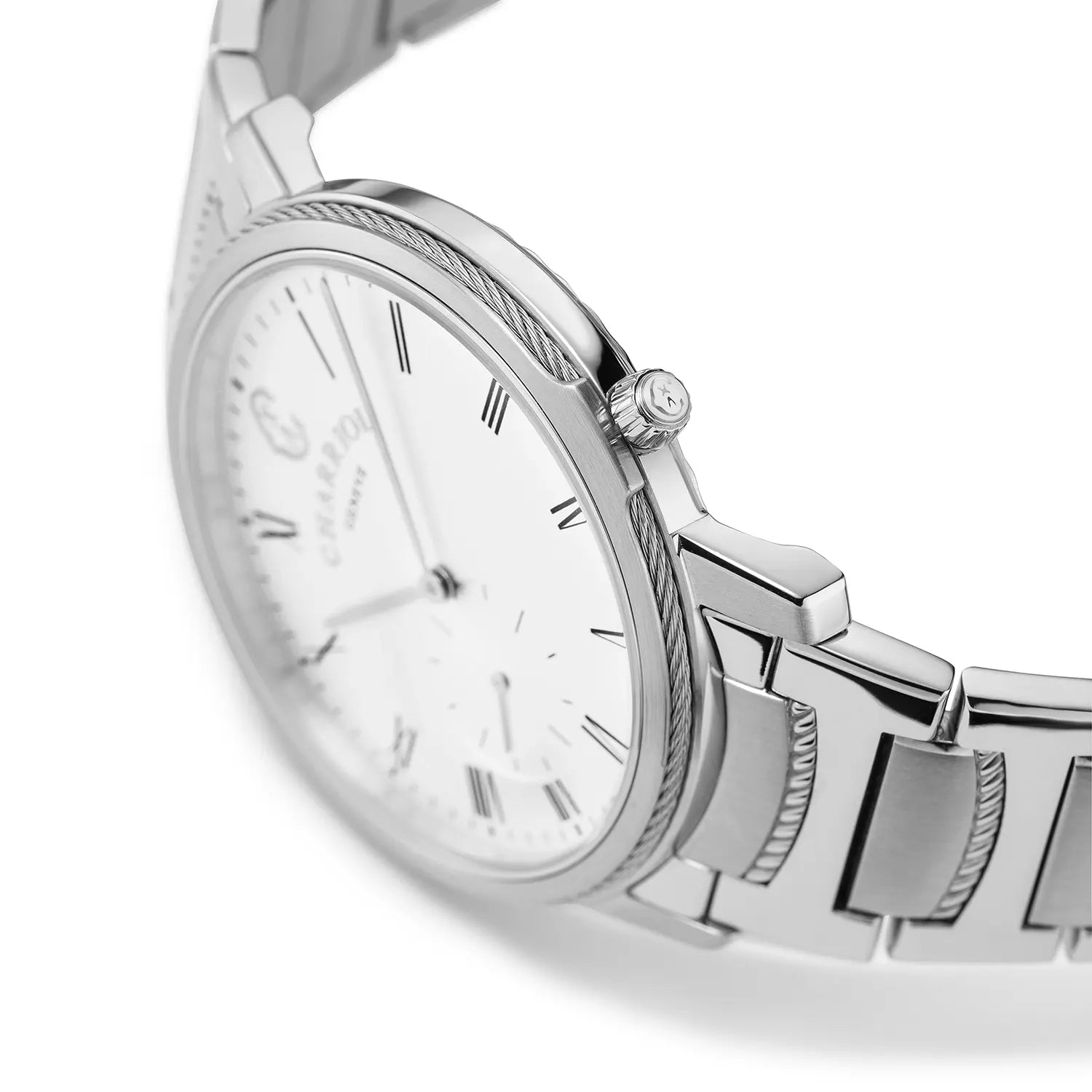 CELTIC LEGACY, 40MM, QUARTZ CALIBRE, WHITE DIAL, STEEL BEZEL, STEEL BRACELET - Charriol Geneve - Watch