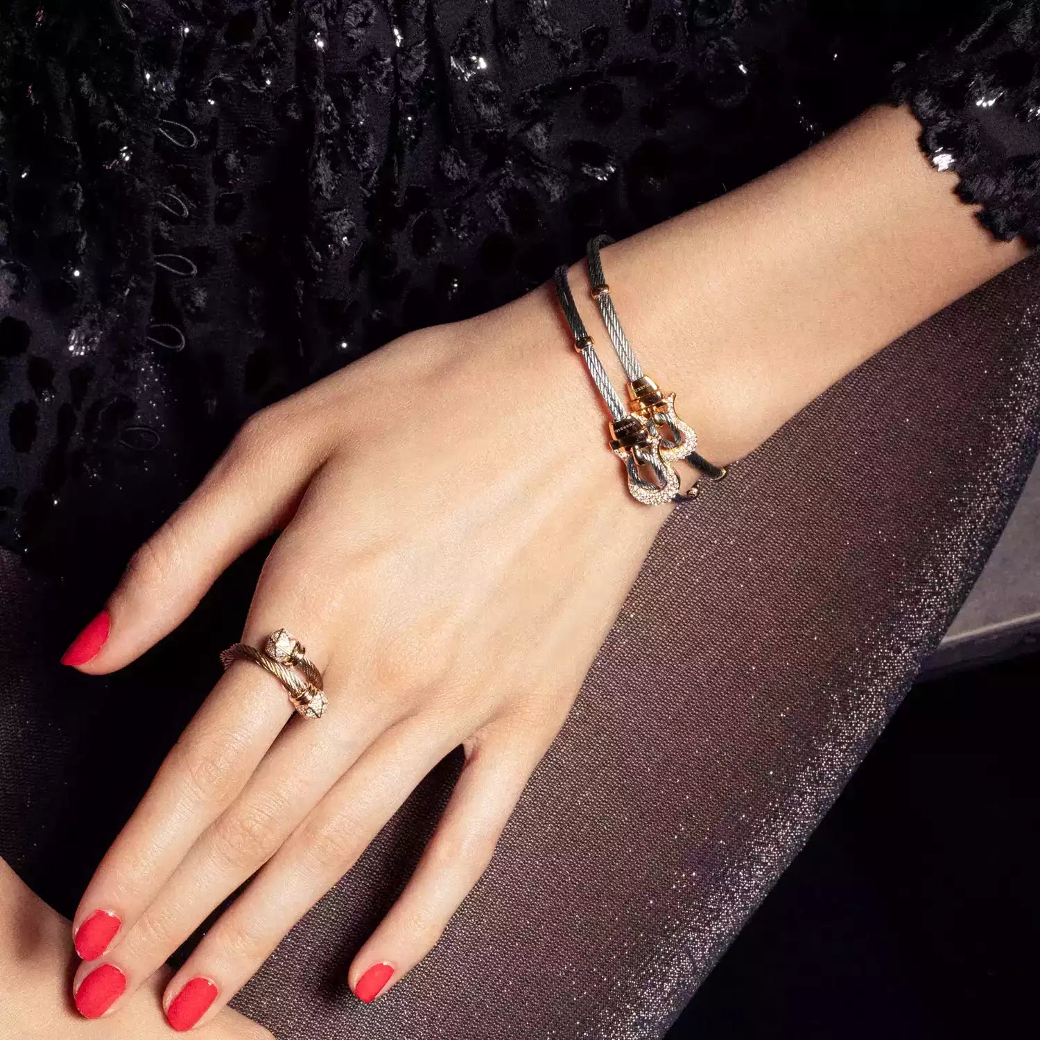 Steel_Gold 18KT with 40 Diamonds 0.29ct