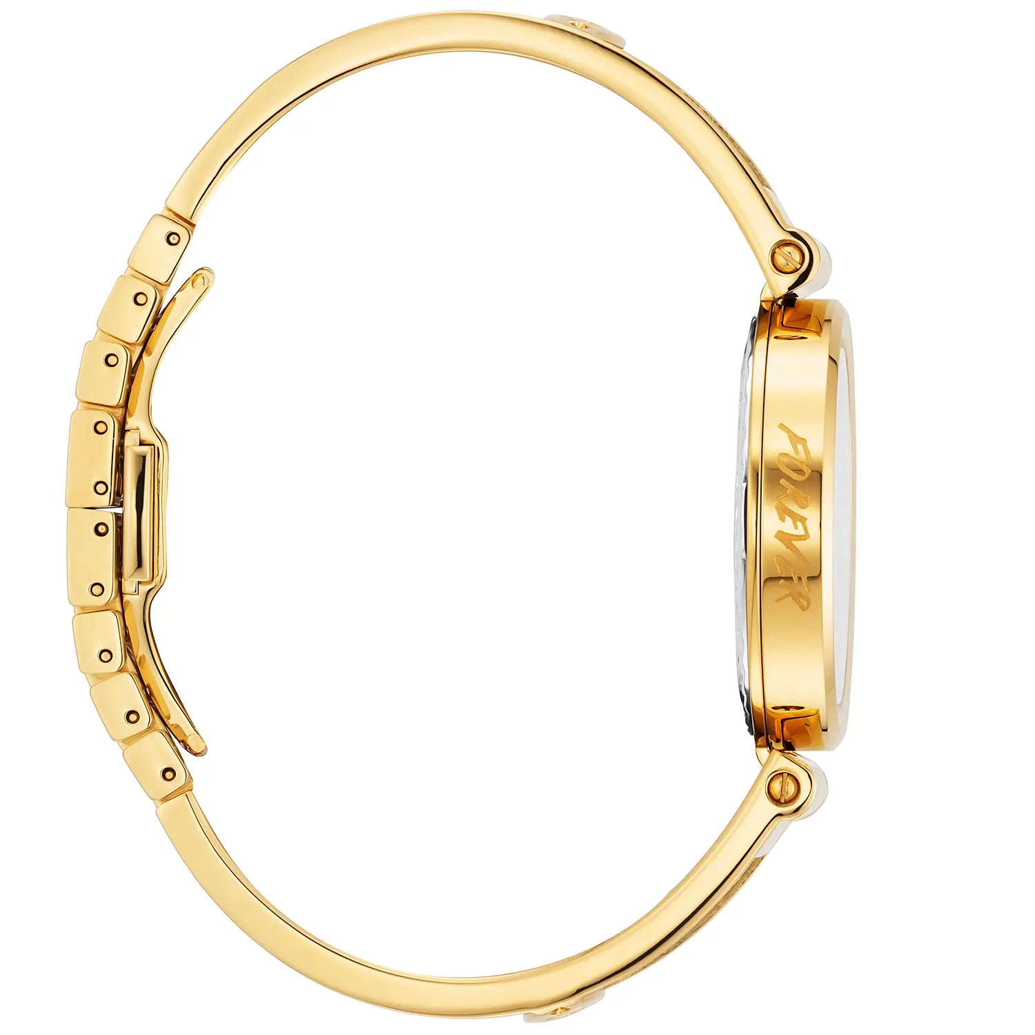 FOREVER, 32MM, QUARTZ CALIBRE, MOTHER-OF-PEARL DIAL, YELLOW GOLD PVD BEZEL, STEEL CABLE BRACELET - Charriol Geneve - Watch