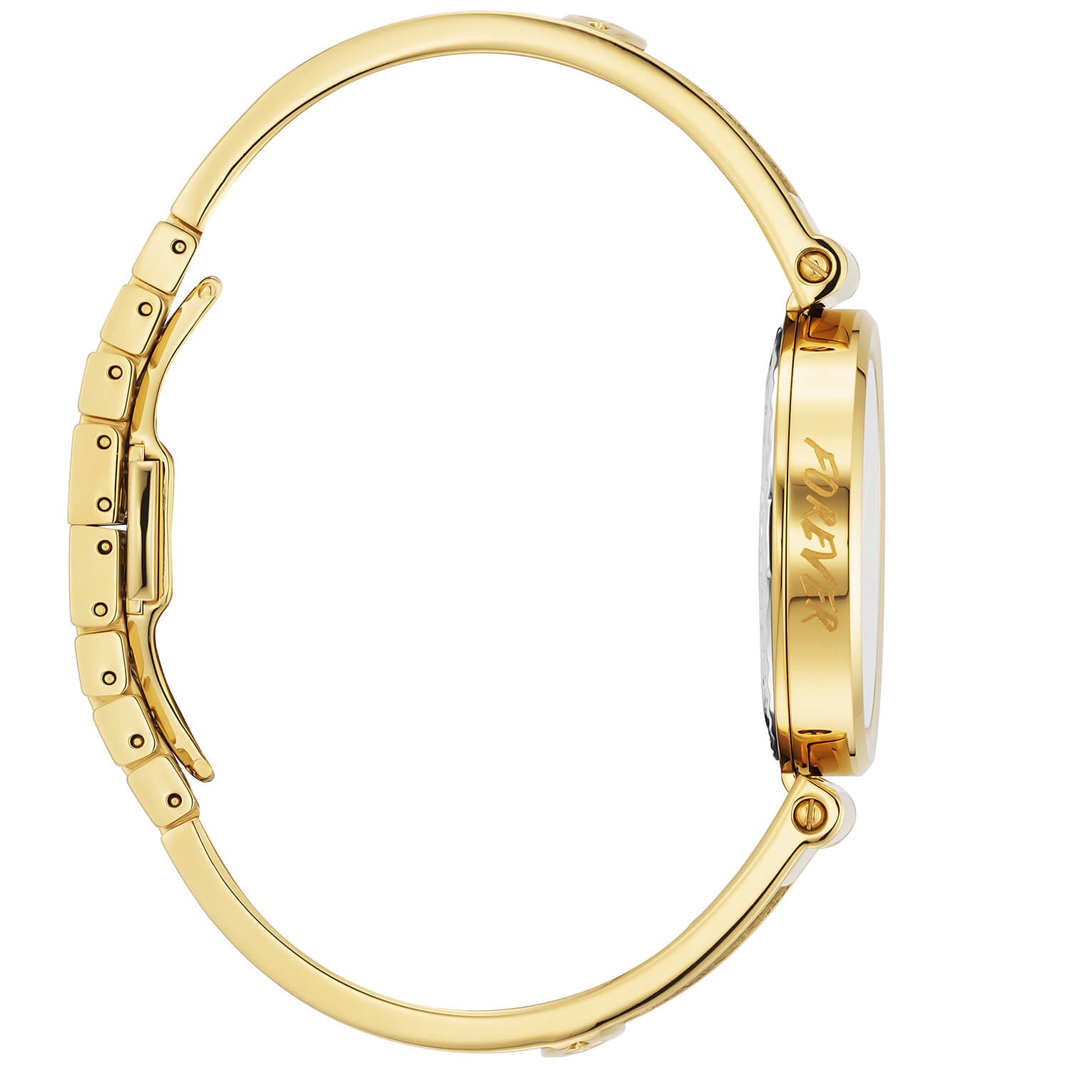 FOREVER YOURS, 32MM, QUARTZ CALIBRE, MOTHER-OF-PEARL WITH 12 DIAMONDS DIAL, YELLOW GOLD PVD BEZEL, STEEL CABLE BRACELET - Charriol Geneve - Watch