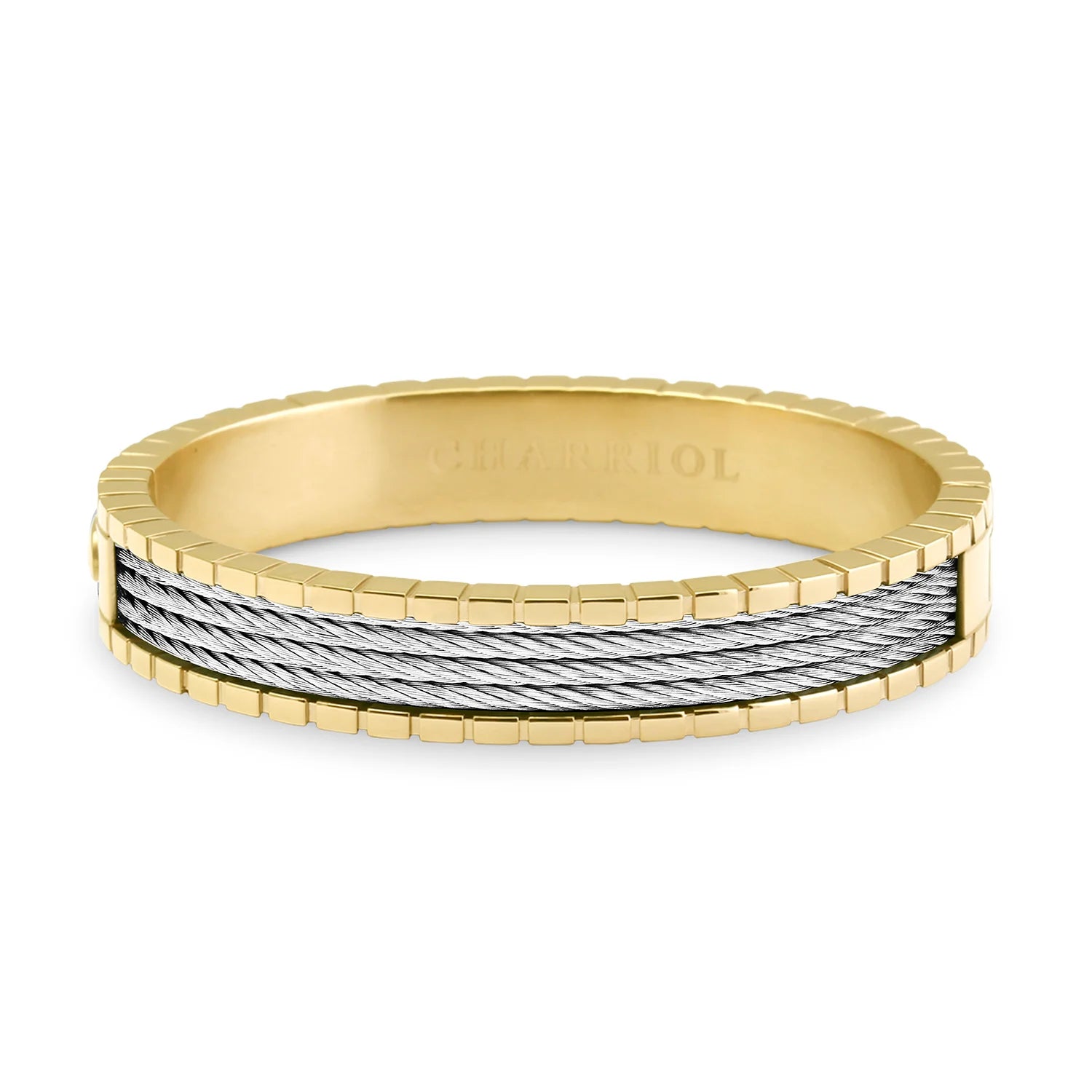 Forever™ Bangle Personalized Yellow/Steel - Charriol Geneve - Bracelets and Bangles