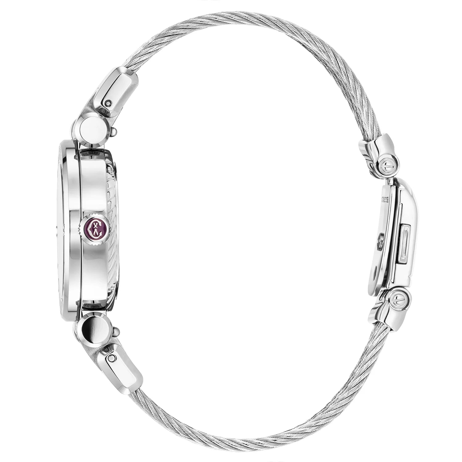 NAVIGATOR CRUISE, 28MM, QUARTZ CALIBRE, MOTHER-OF-PEARL DIAL, "CHARRIOL CHARRIOL" BEZEL, STEEL CABLE INTERCHANGEABLE BRACELET - Charriol Geneve - Watch