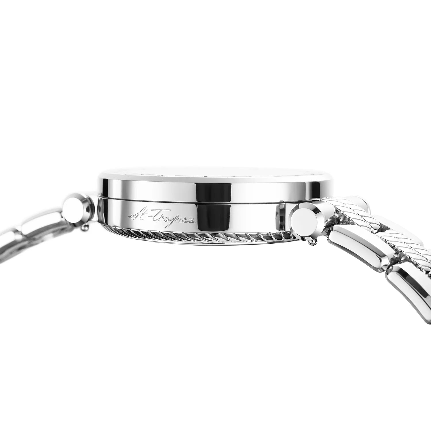 NAVIGATOR CRUISE, 41MM, QUARTZ CHRONOGRAPH CALIBRE, WHITE DIAL, "CHARRIOL CHARRIOL" BEZEL, STEEL INTERCHANGEABLE BRACELET - Charriol Geneve - Watch