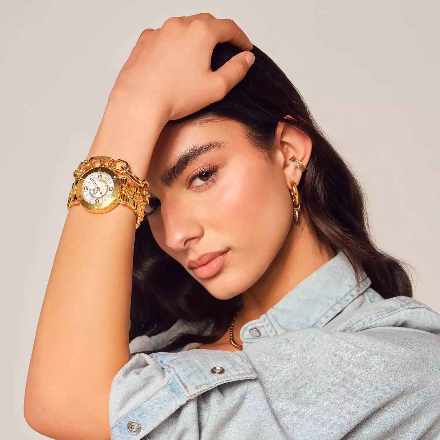 NAVIGATOR SURF GMT, 36MM, QUARTZ GMT CALIBRE, WHITE DIAL, 6 SCREWS BEZEL, STEEL YELLOW GOLD PVD INTERCHANGEABLE BRACELET - Charriol Geneve - Watch