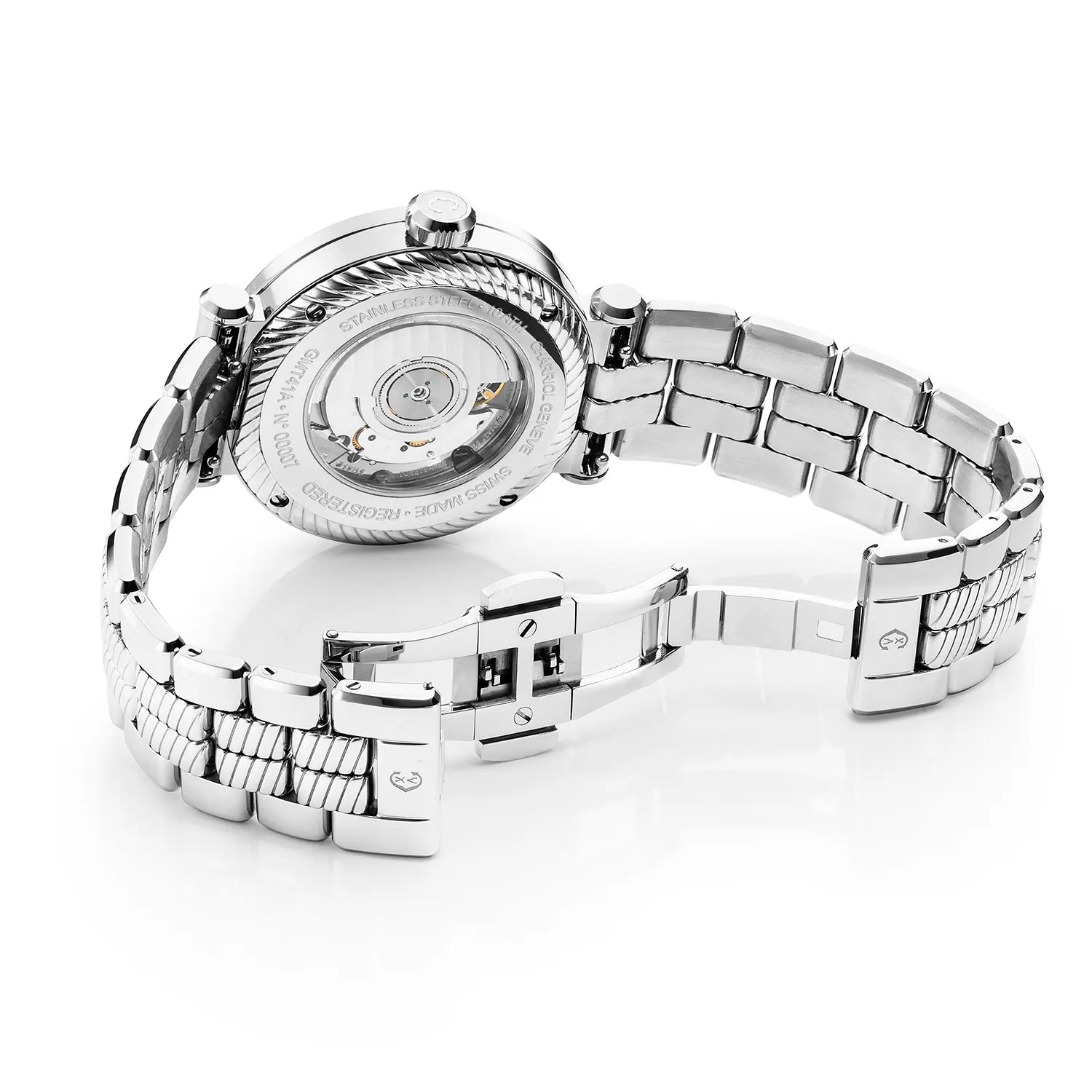NAVIGATOR SURF GMT, 41MM, AUTOMATIC CALIBRE, WHITE DIAL, 6 SCREWS BEZEL, STEEL INTERCHANGEABLE BRACELET - Charriol Geneve - Watch
