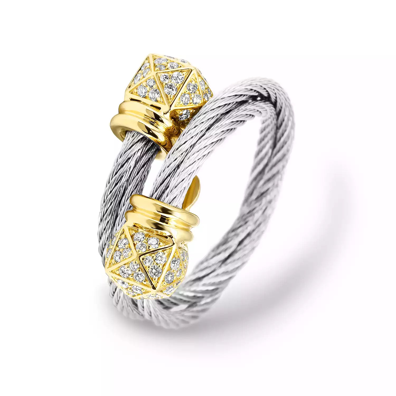 Steel_Gold 18KT with 120 Diamonds 0.57ct