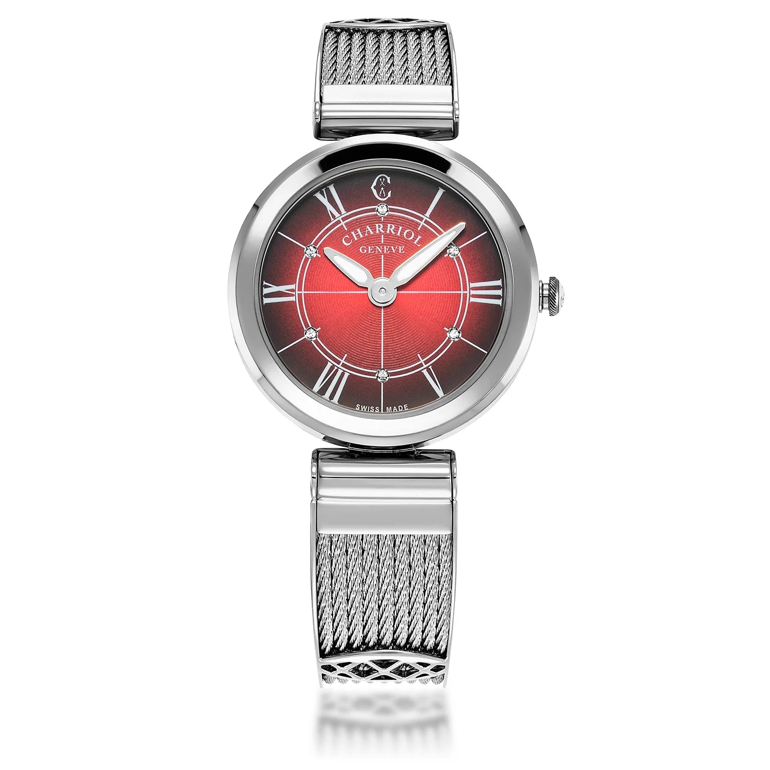 Forever Watch Red and Steel - Charriol Geneve -  Watch