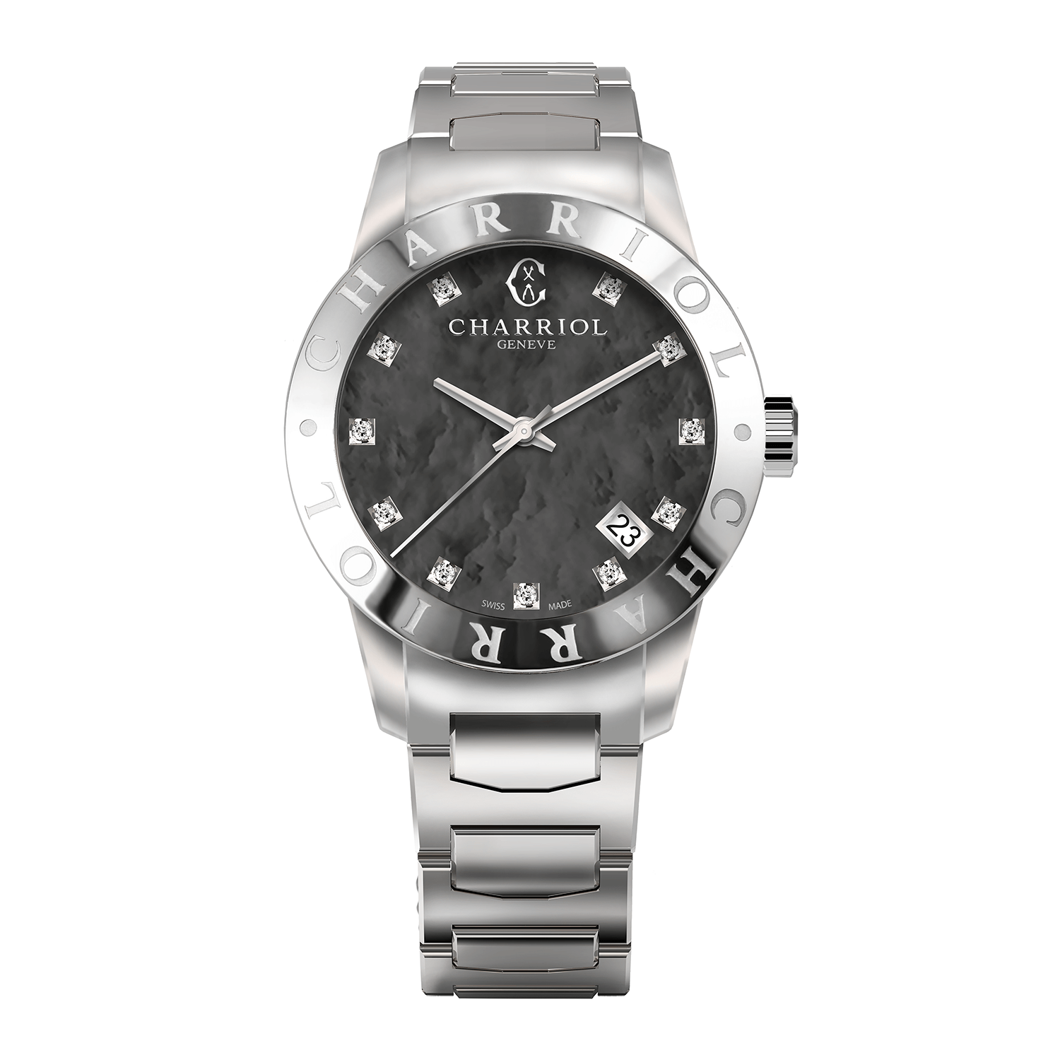 Alexandre C Watch Black and Steel - Charriol Geneve -  Watch