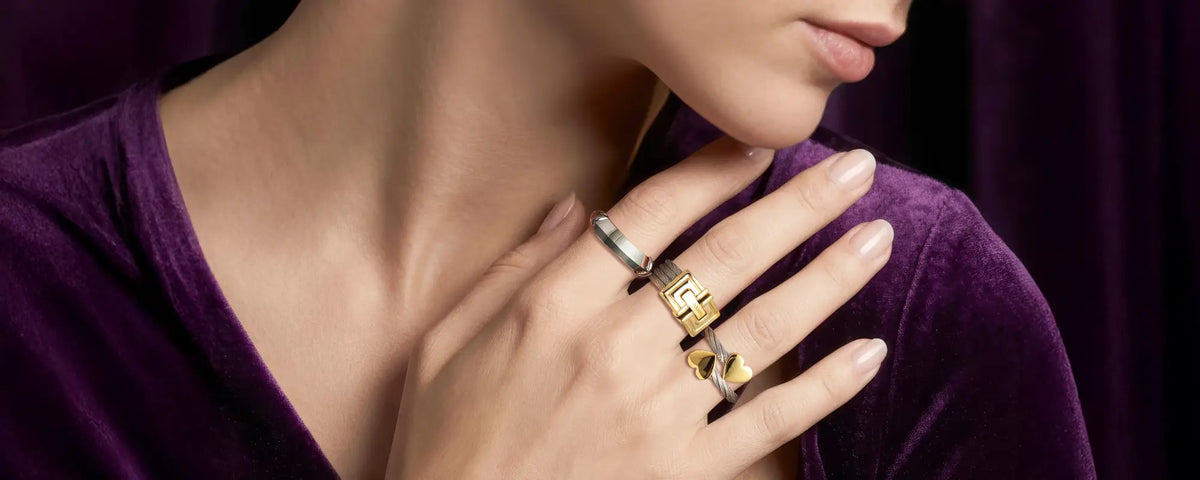 Charriol Cable Signature Rings
