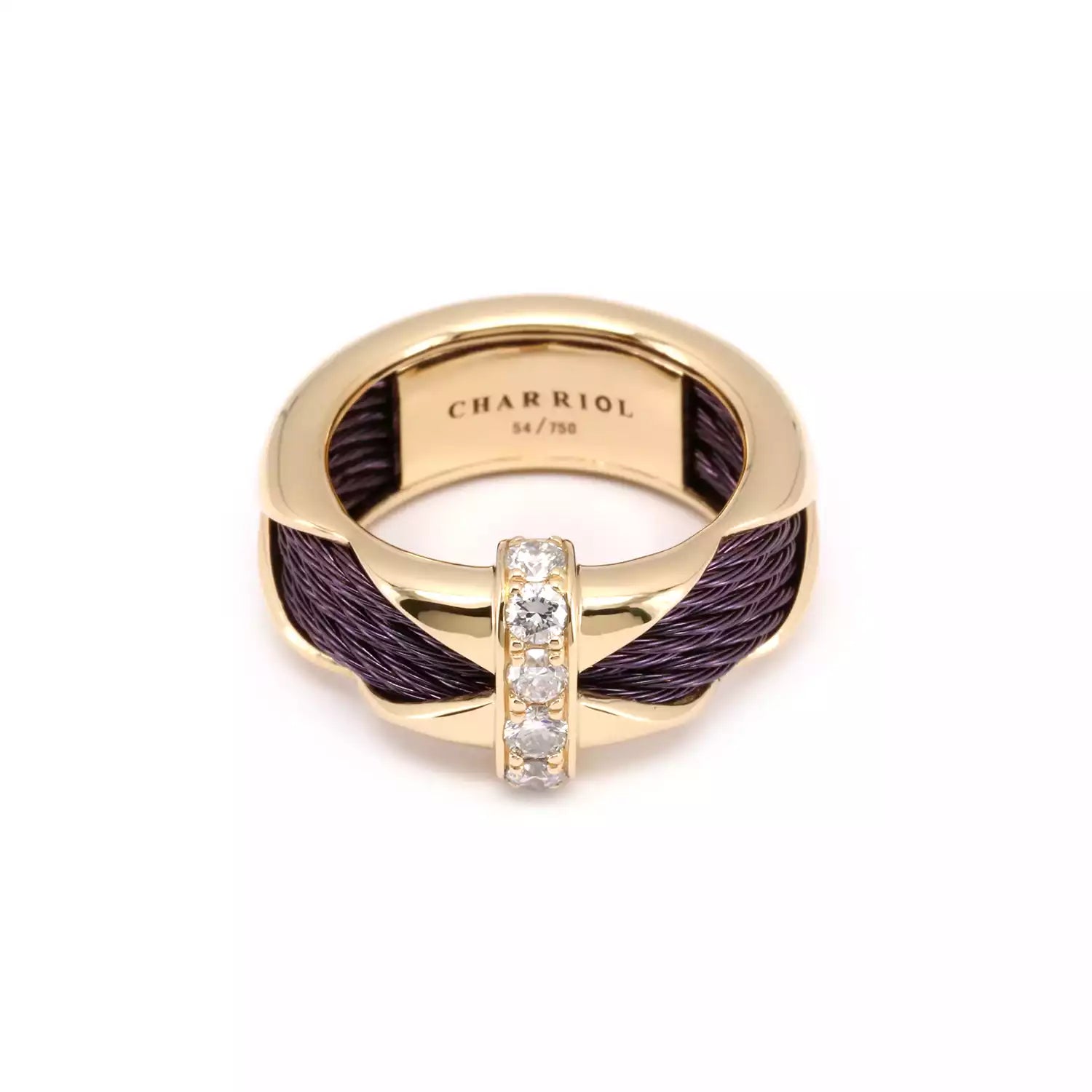 Purple_Gold 18KT with 6 Diamonds 0.37ct