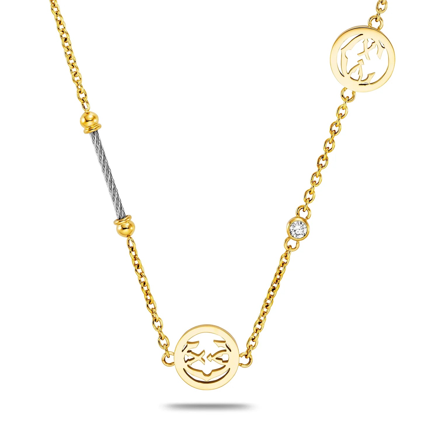 C Logo with MOP_Yellow Gold