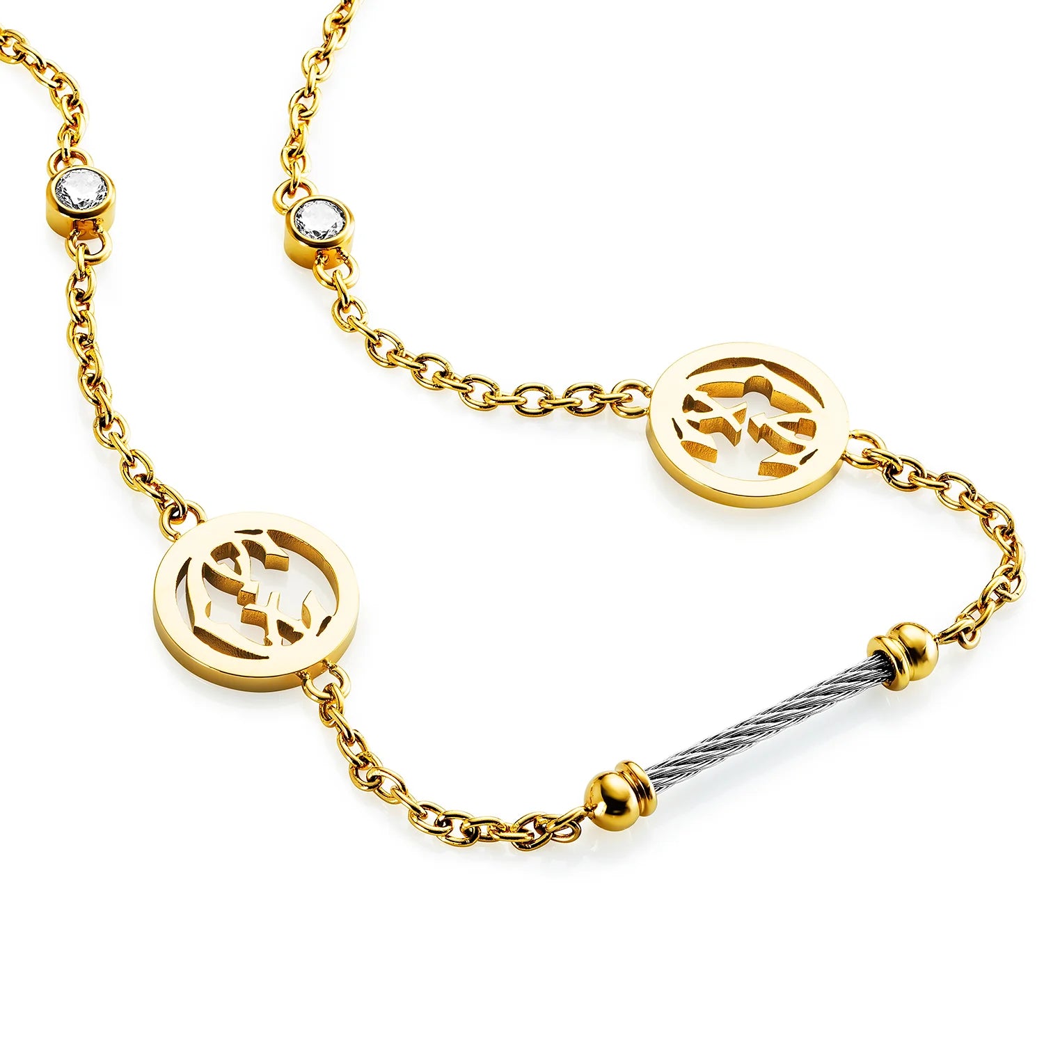 C Logo with MOP_Yellow Gold