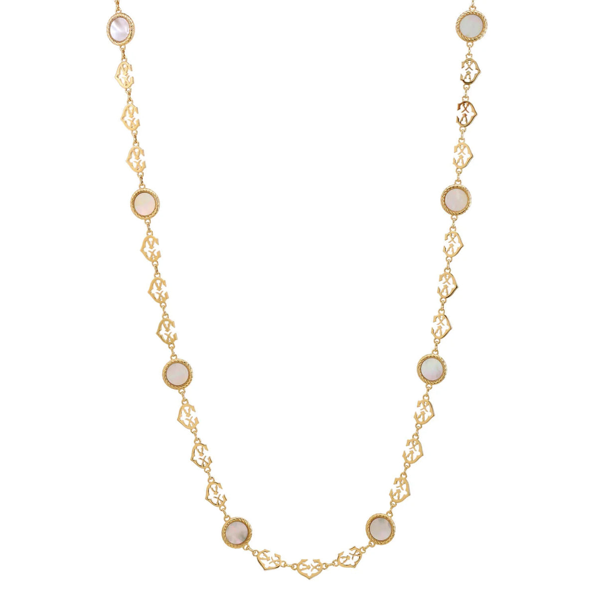 C Logo with MOP_Yellow Gold