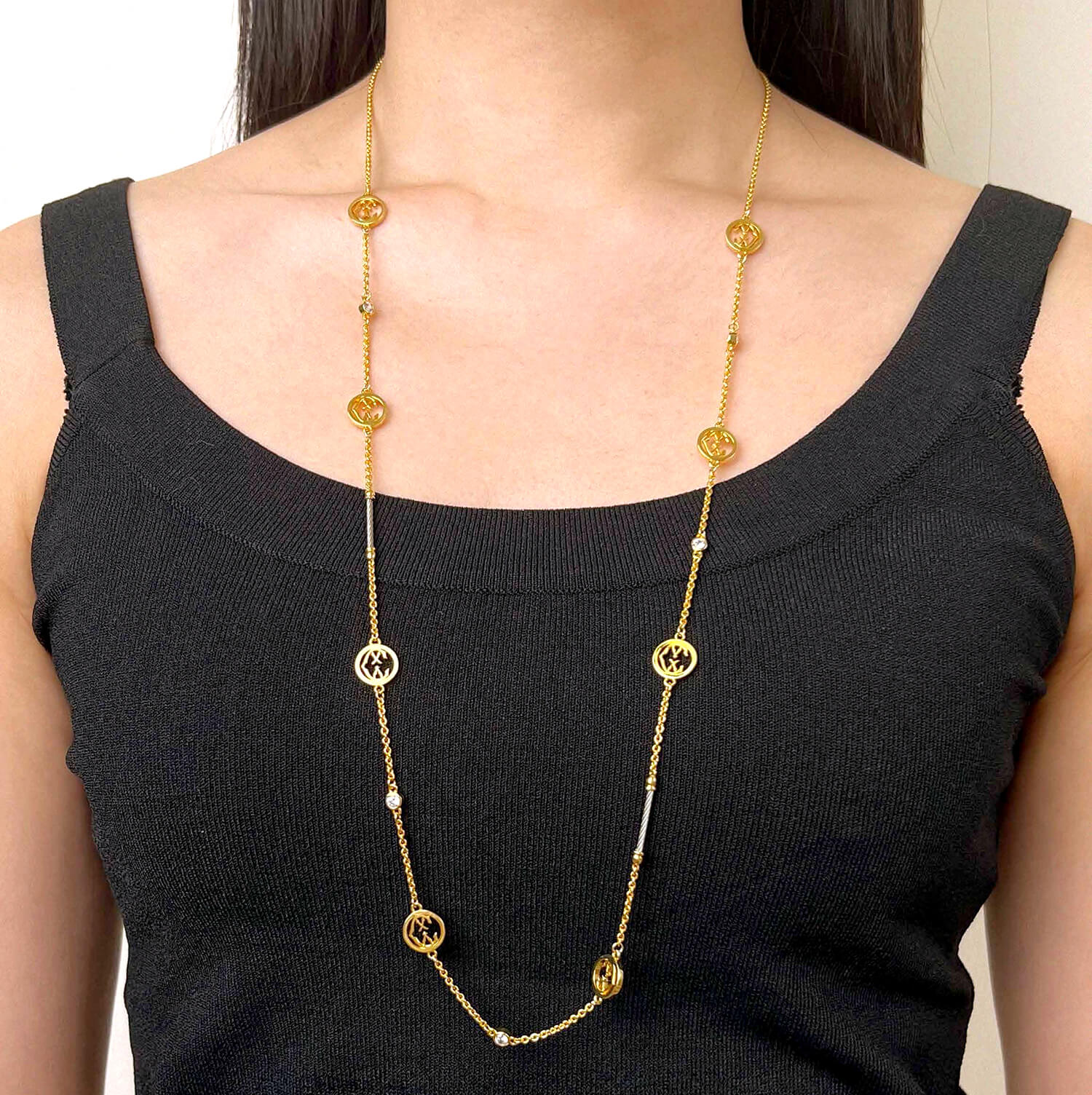 C Logo with MOP_Yellow Gold