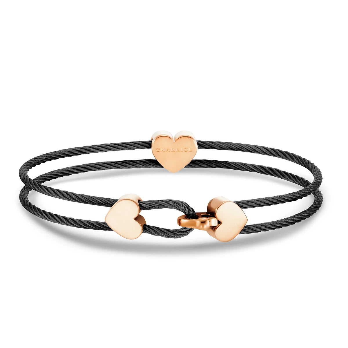 Philippe Charriol Cable Bangle Bracelet Silver Tone 17cm
