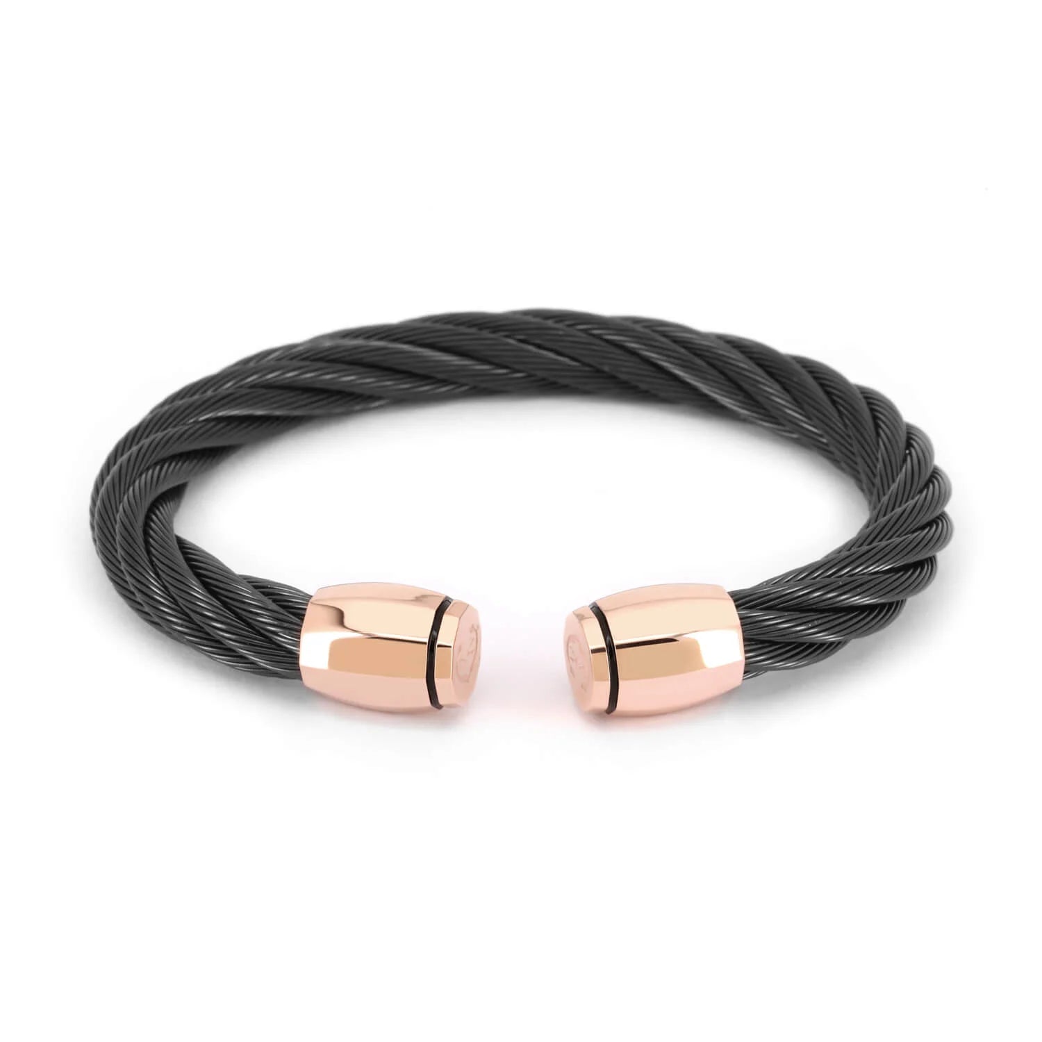 Modern Bracelet for Men: Celtic® Black Bangle Torc by Charriol