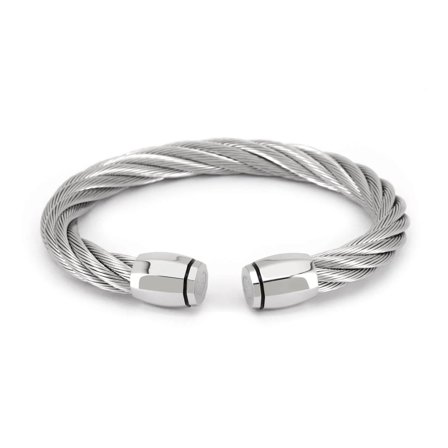 Modern Bracelet for Men: Celtic® Black Bangle Torc by Charriol