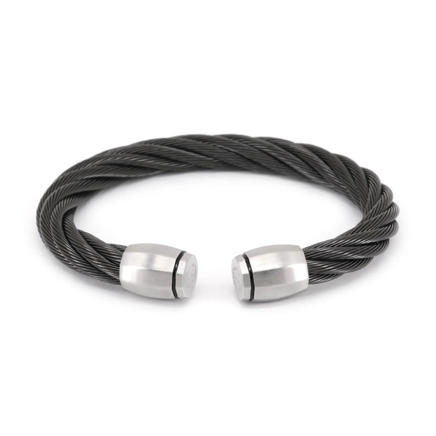 CHARRIOL ツイストデザインバングル Modern Bracelet for Men: Celtic® Black Bangle Torc by Charriol