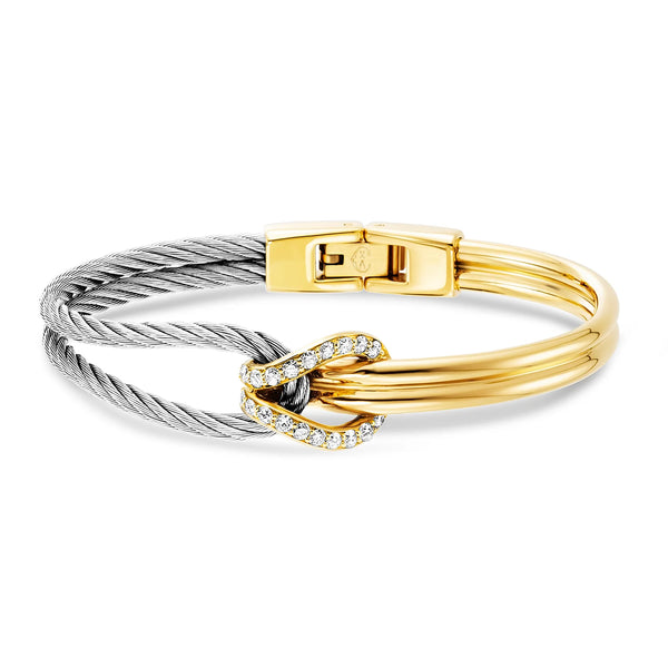 Discover Celtic® Knot Bangle 18KT - Charriol.com