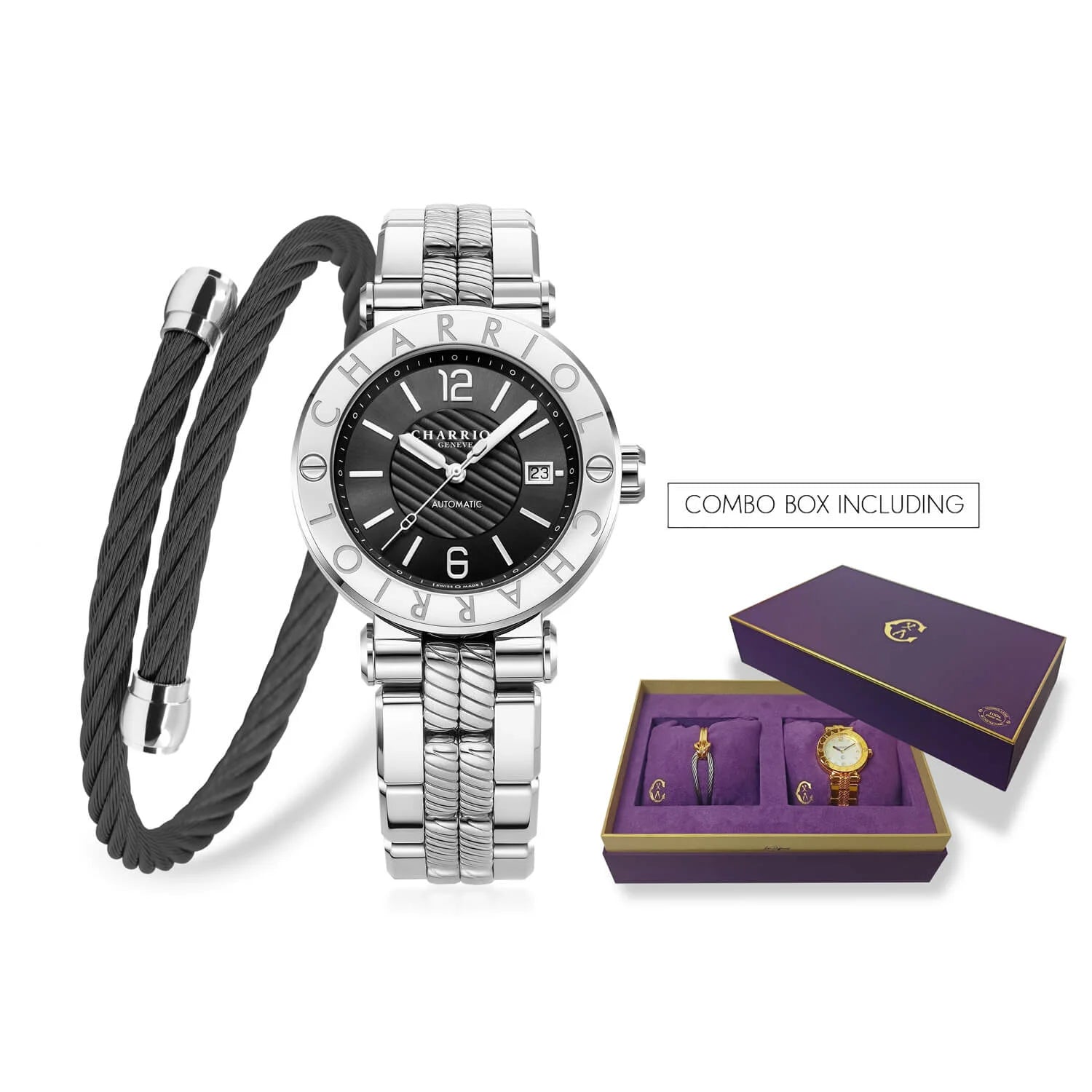 【sanzoku】PHILIPPE CHARRIOL 腕時計 Charriol Isaac Set: Timeless Watch & Bracelet Combo