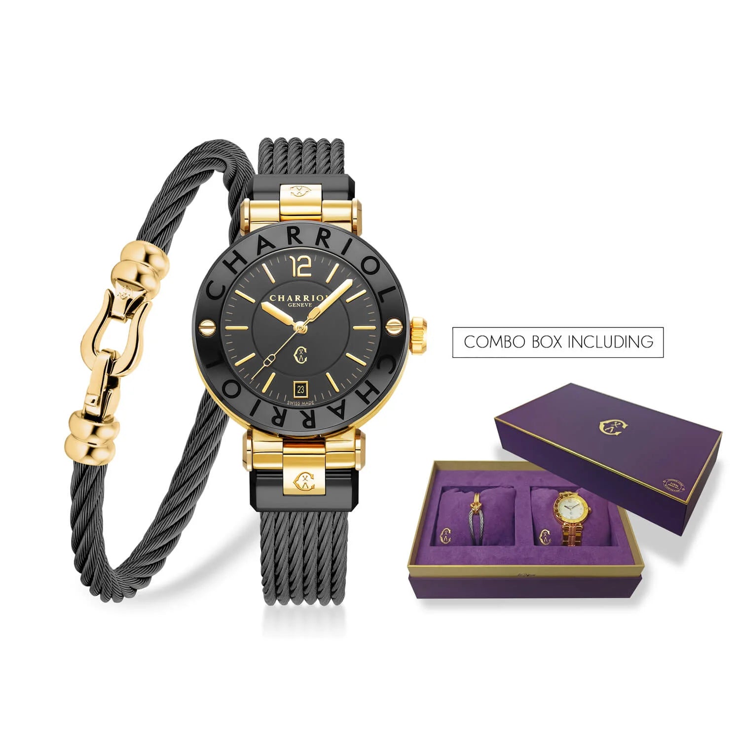 Charriol Rebecca Set: Timeless Watch & Bracelet Combo