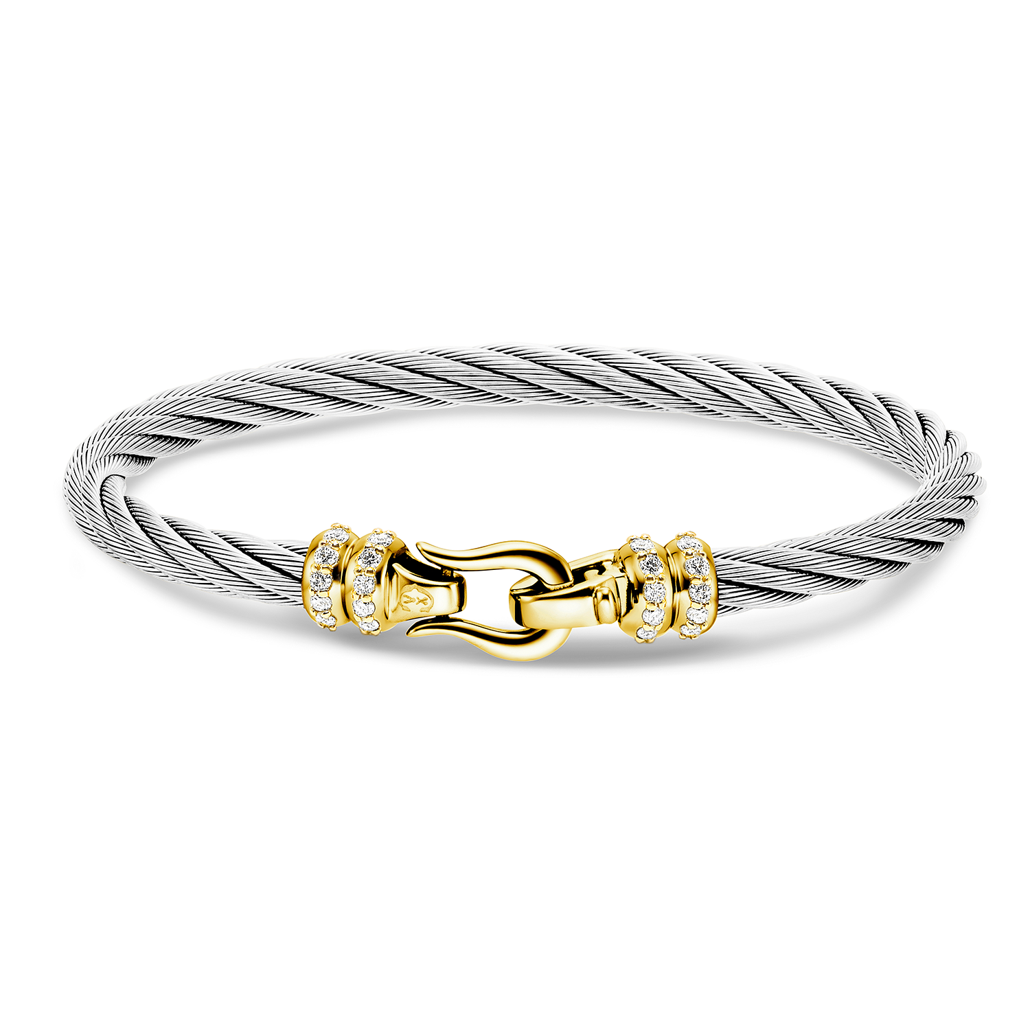 アクセサリー PHILIPPE CHARRIOL Wire bracelet Cable Signature IBIZA 18KT - Charriol.com