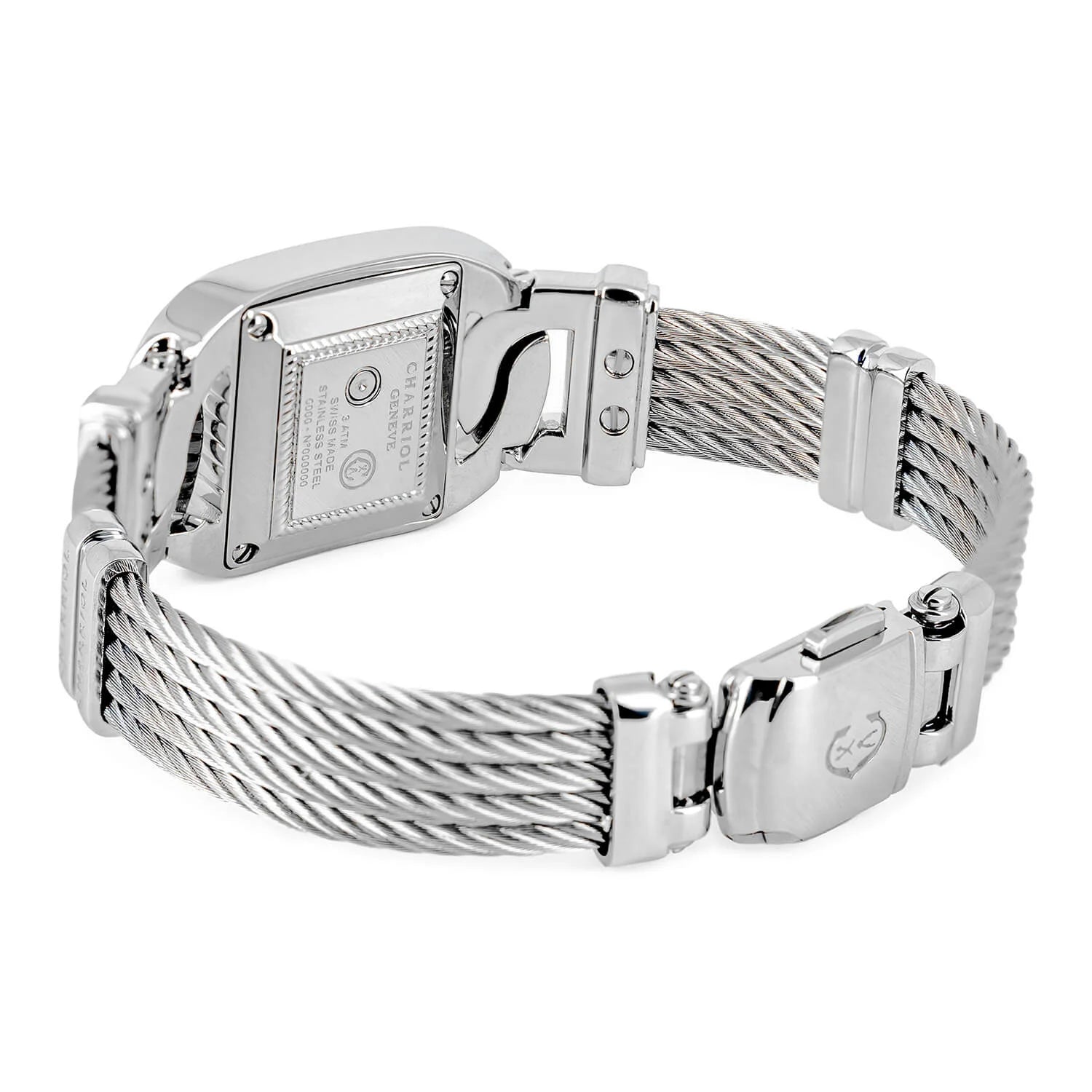 Elegant Jewel-Watch: Mariner's Luxury Steel Case & Diamonds Dial
