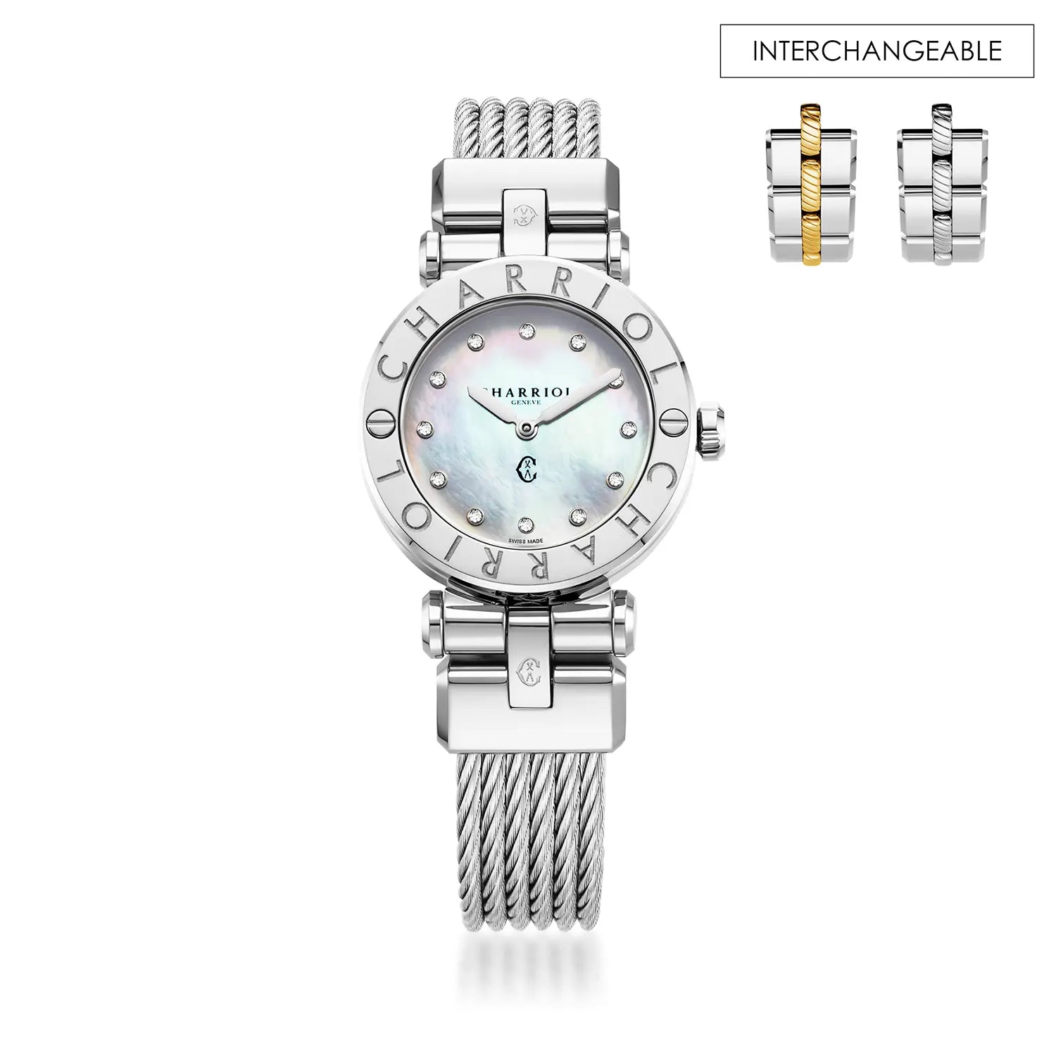 Authentic Charriol watch CHARRIOL St. Tropez Classic Mother of pearl dial ₱7x,xxx  main image 3