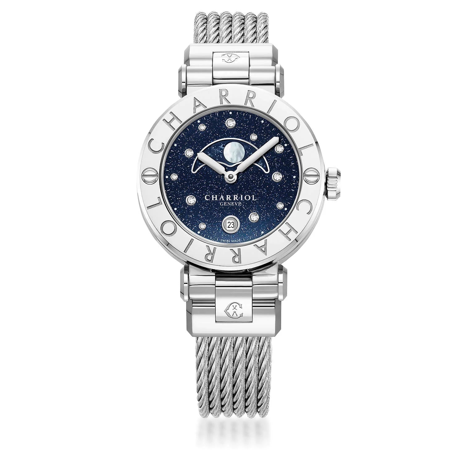 NAVIGATOR CRUISE, 36MM, MOONPHASE QUARTZ CALIBRE, AVENTURINE PRINTED W