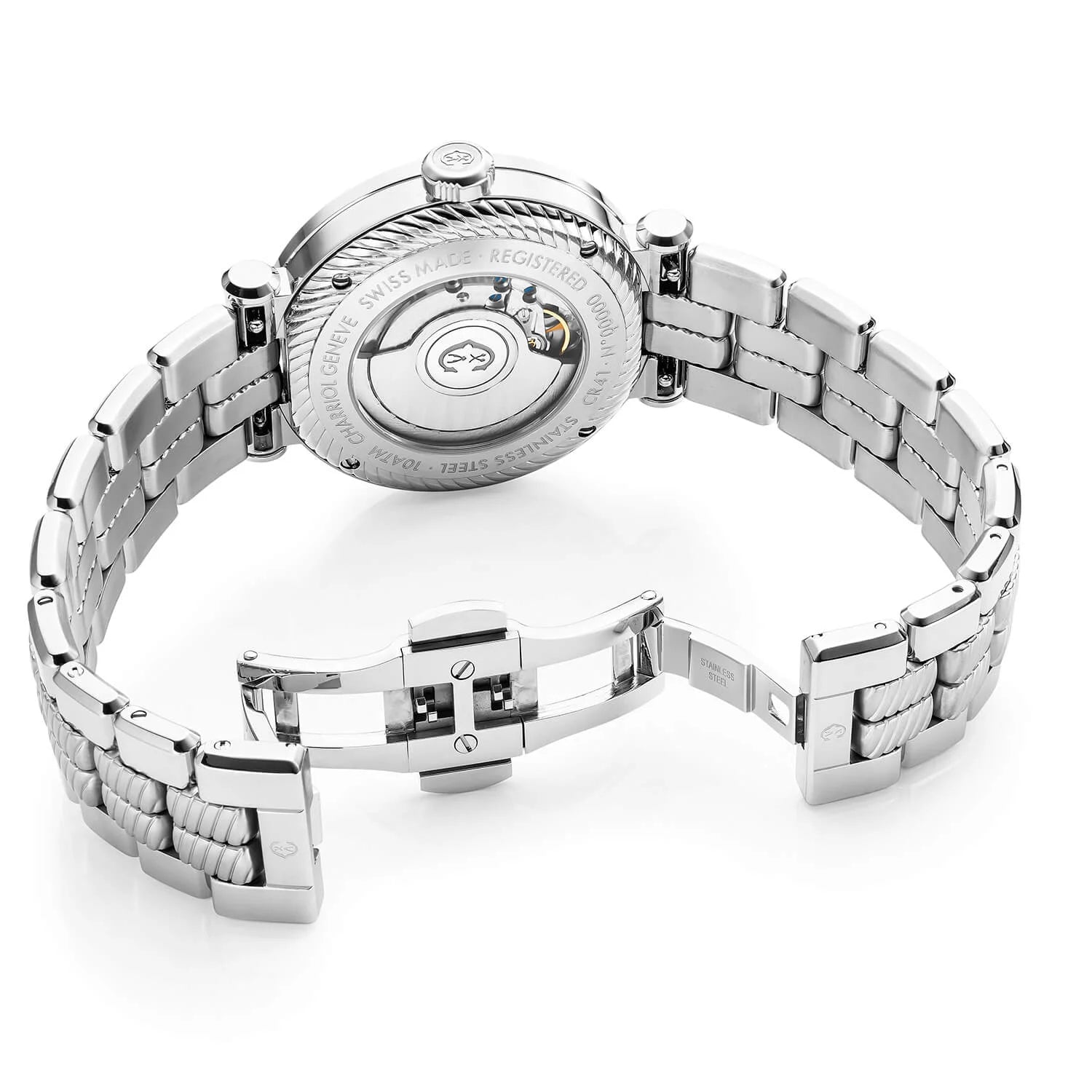 Charriol Navigator Cruise 41mm Automatic Calibre Watch with White Dial