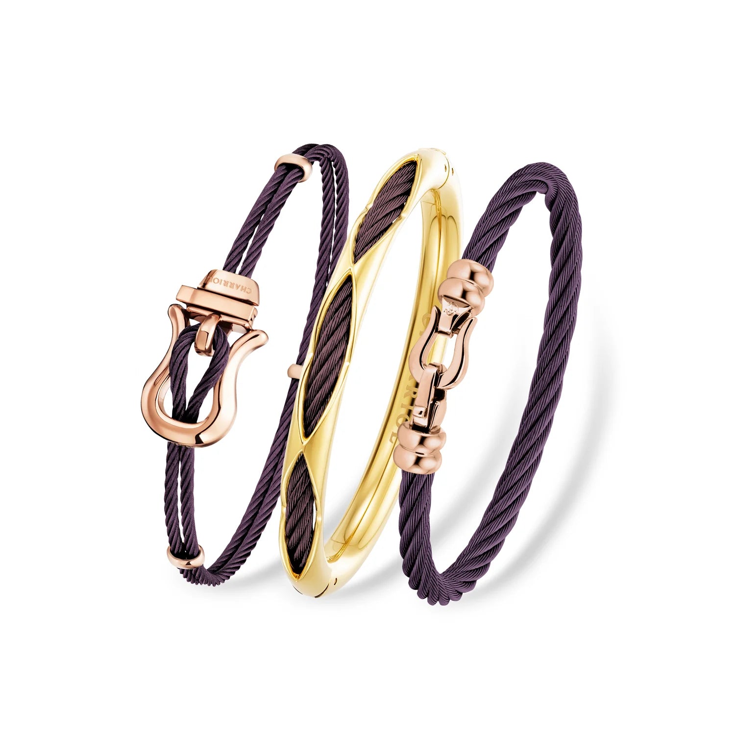 アクセサリー PHILIPPE CHARRIOL Wire bracelet Discover St. Tropez® Mariner Link Bangle - Charriol.com