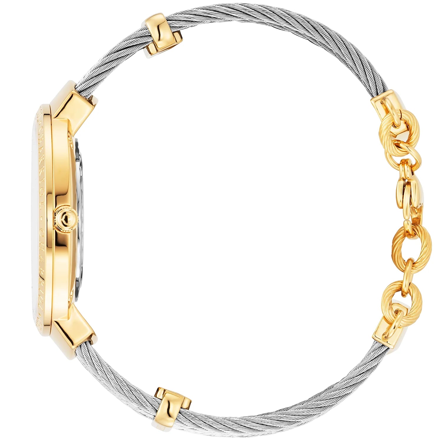 Slim Watch: Chic 34MM Quartz with Steel Cable Bracelet & Diamonds