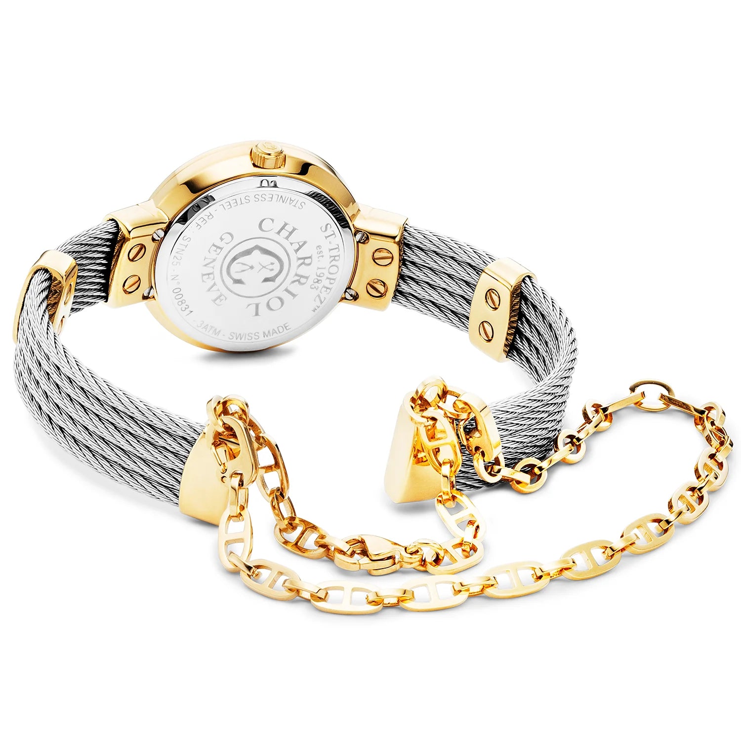 Small Yellow Watch Jewelry - ST TROPEZ® Swiss Quartz, 36 Diamonds