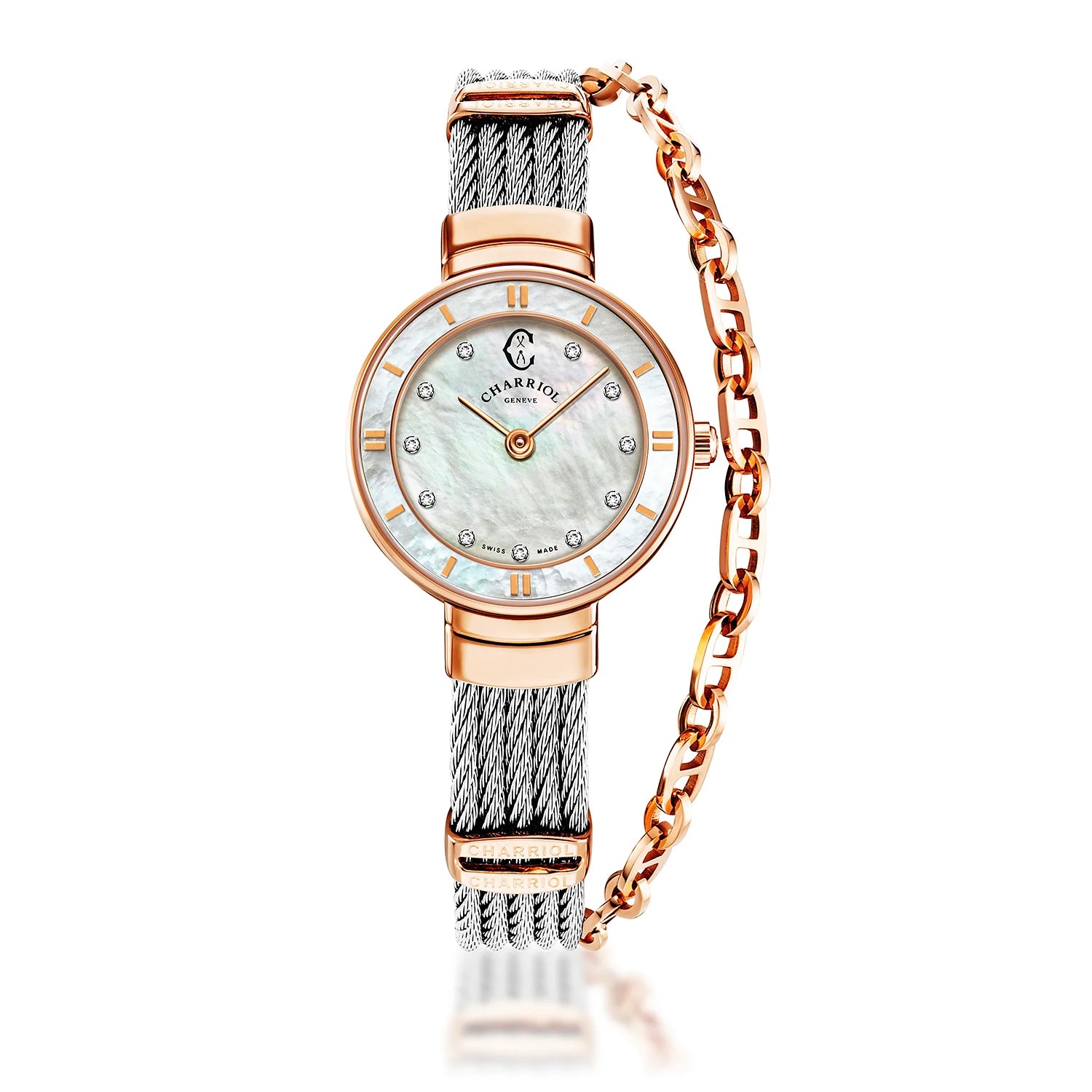 Luxurious Charriol ST-TROPEZ® Watch - 25MM Quartz, Mother-of-Pearl