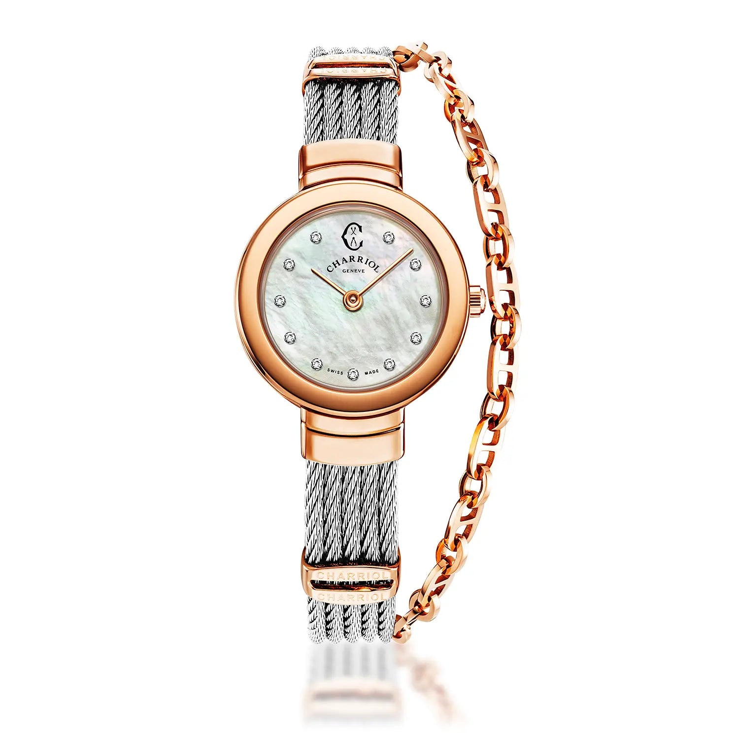 Charriol 時計 ST-TROPEZ Charriol ST TROPEZ, 25mm, Quartz Calibre, Rose Gold PVD