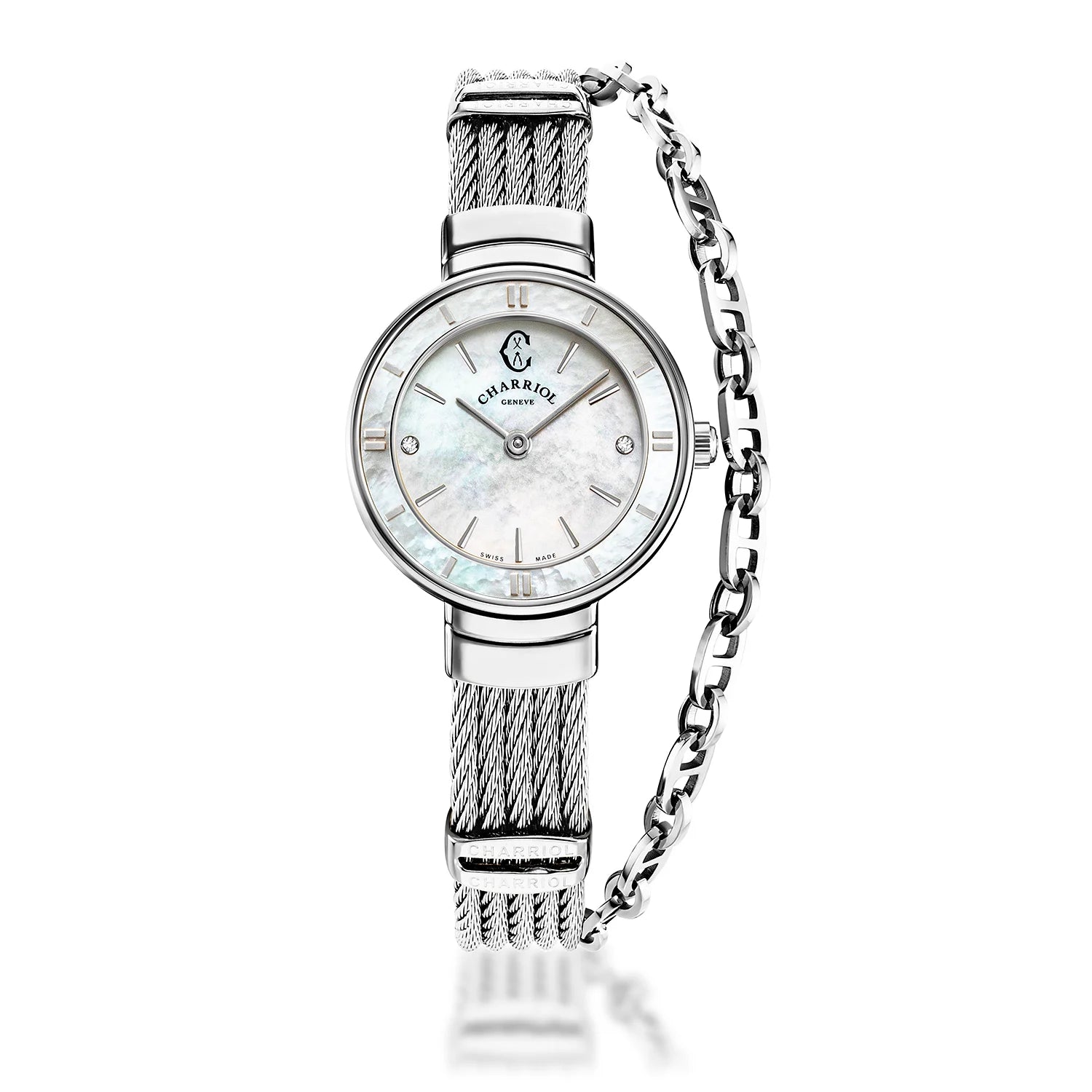 Montres suisses avec cadran en nacre pour cadeau - ST TROPEZ®