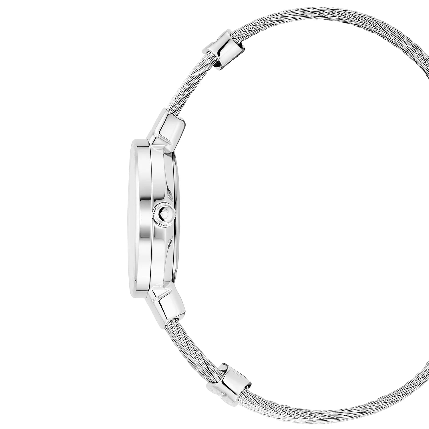 ST TROPEZ, 25MM, QUARTZ CALIBRE, MOTHER-OF-PEARL DIAL, STEEL BEZEL, STEEL CABLE BRACELET - Charriol Geneve -  Watch