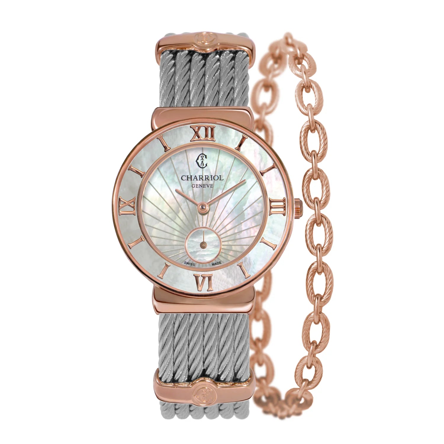 Relógio suíço de luxo ST TROPEZ ICON, quartzo de 30MM, MOP