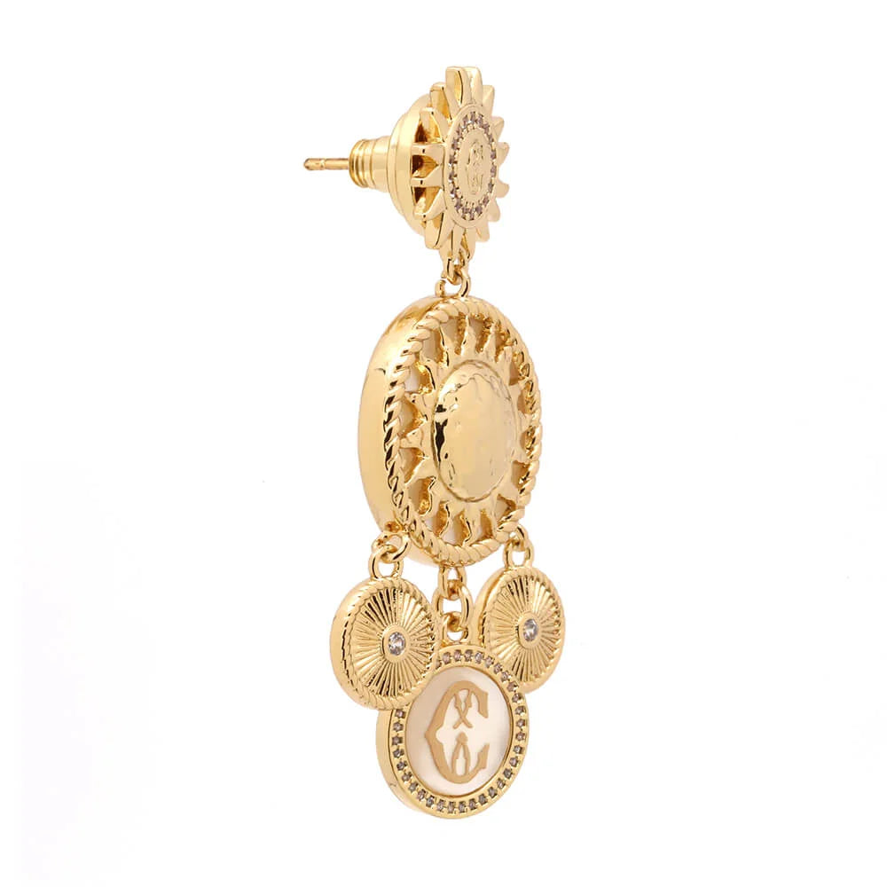 Yellow Gold_3 Mother of Pearl coins and Sun