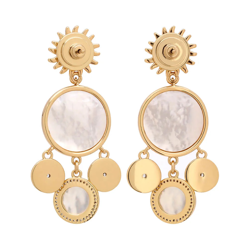 Yellow Gold_3 Mother of Pearl coins and Sun