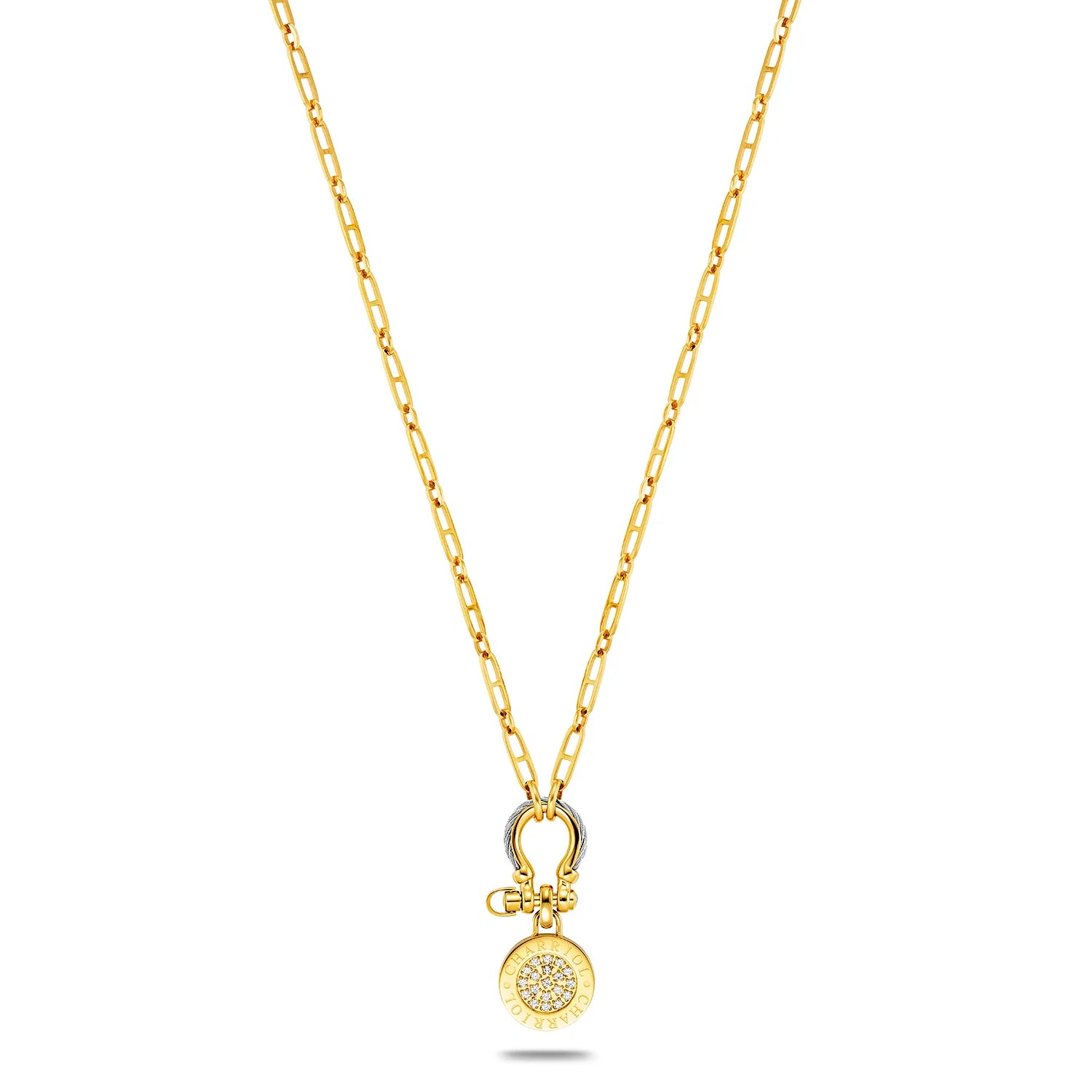 Discover St. Tropez® Mariner Shackle & Coin Necklace - Charriol.com