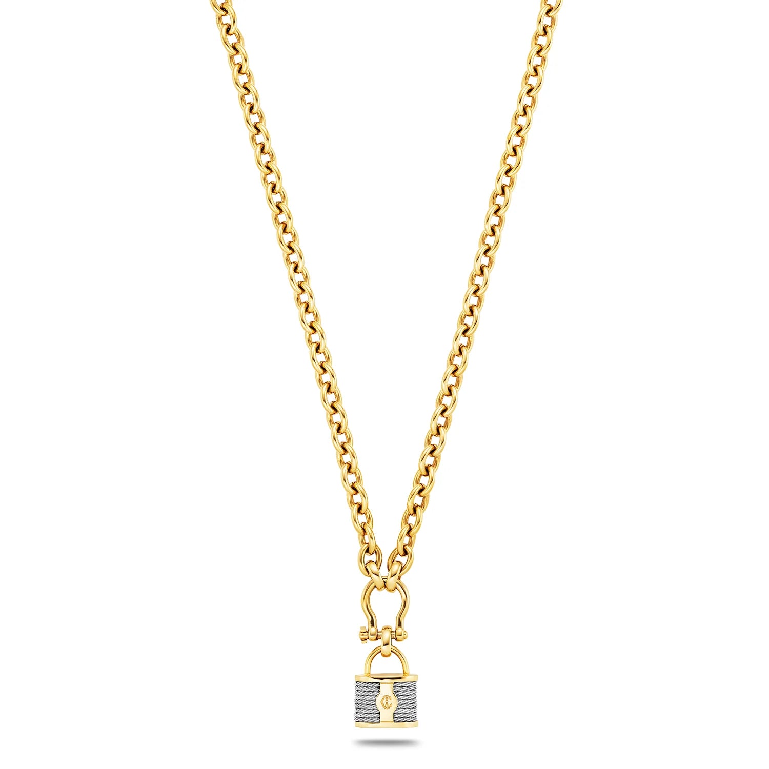 Discover St. Tropez® Mariner Shackle & Lock Necklace - Charriol.com