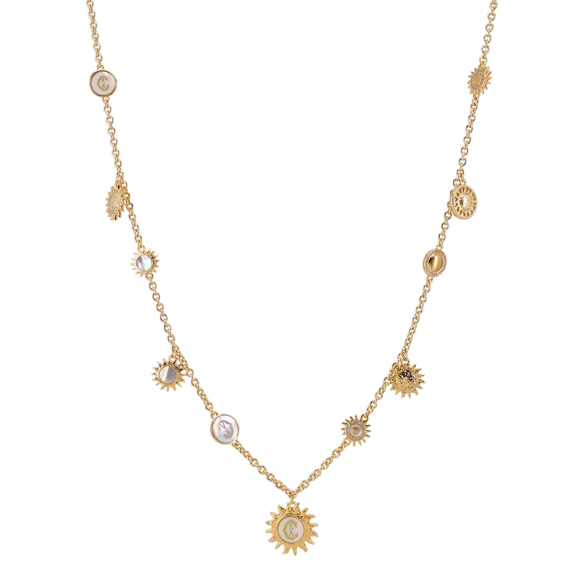 Suns with Zirconias_Yellow Gold