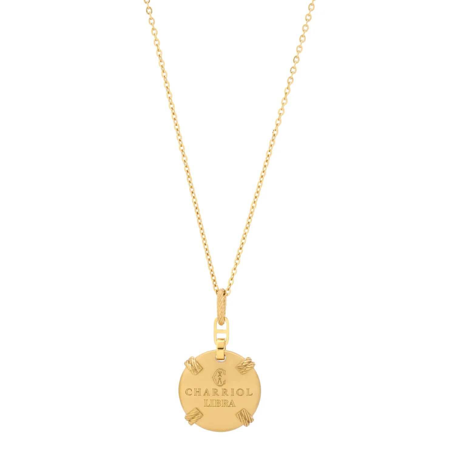 9ct Yellow Gold Libra Zodiac Necklace 40-45cm