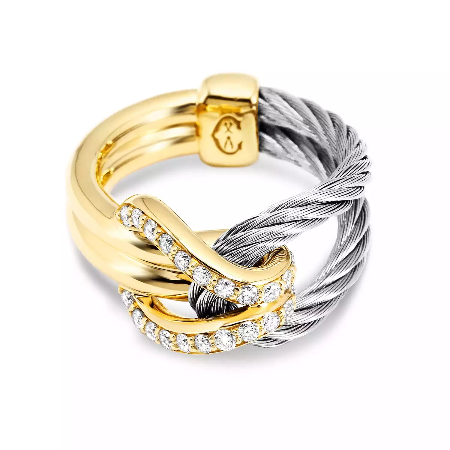 Steel_Gold 18KT with 22 Diamonds 0.33ct