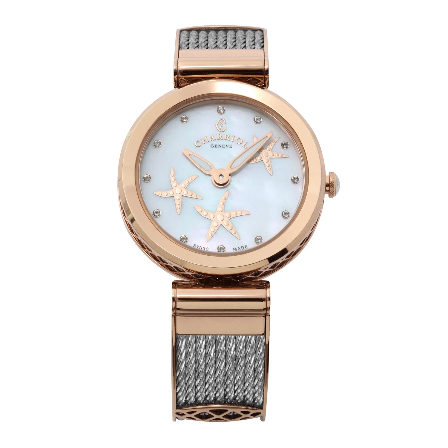 Forever Watch White with gold starfish and Rose Gold - Charriol Geneve -  Watch