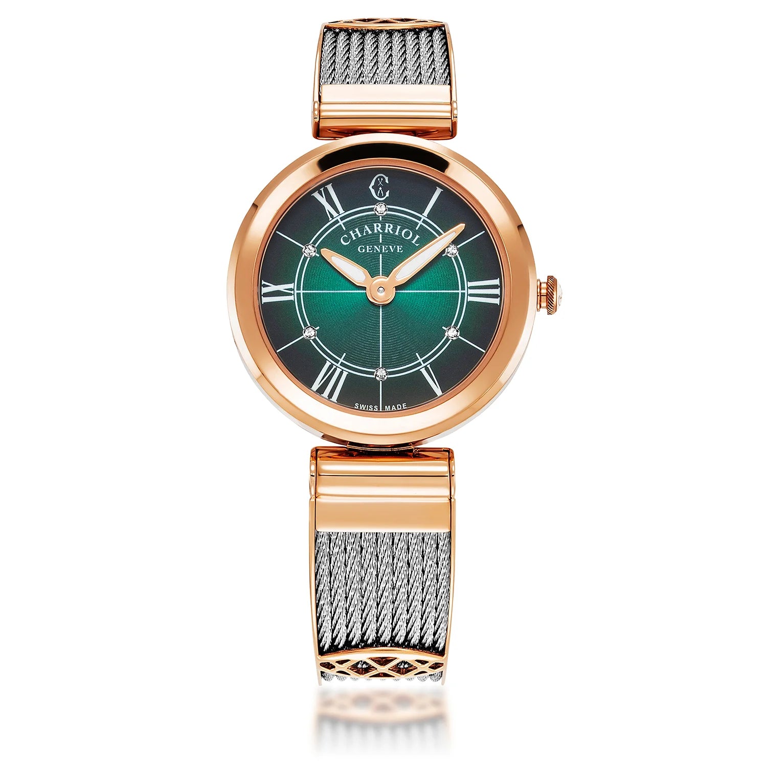 Forever Watch Green and Rose Gold