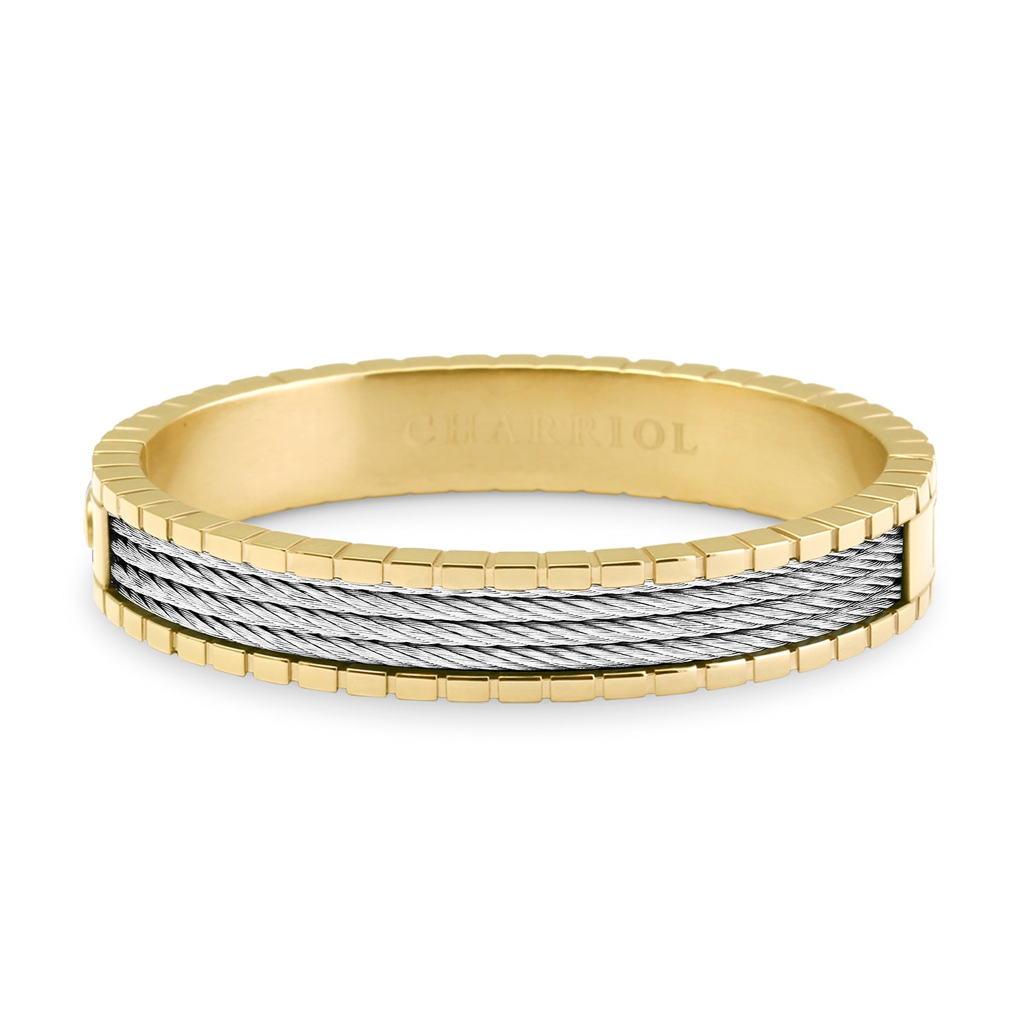 Forever™ Bangle Personalized Yellow/Steel - Charriol Geneve -  Bracelets and Bangles