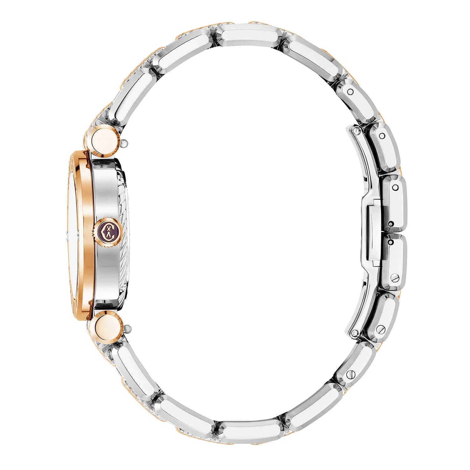 NAVIGATOR CRUISE, 28MM, QUARTZ CALIBRE, WHITE MOTHER-OF-PEARL WITH ROSE GOLD PVD INDEX DIAL, STEEL ROSE GOLD PVD "CHARRIOL CHARRIOL" WITH 2 SCREWS BEZEL, METAL BICOLOR INTERCHANGEABLE BRACELET - © 2024 Charriol -  Watch