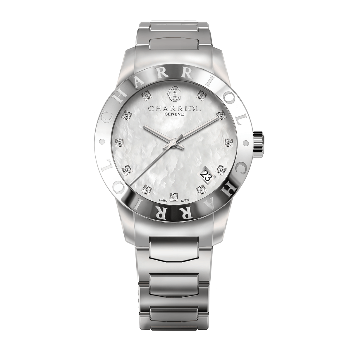 Alexandre C Watch White and Steel